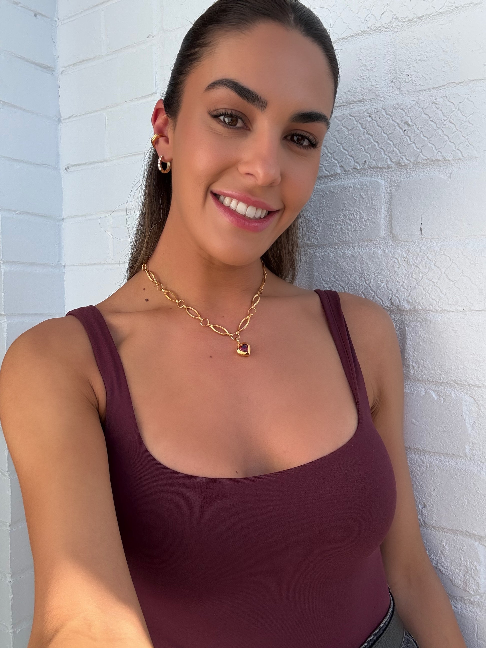 Juliet Heart Pendant + Vine Necklace