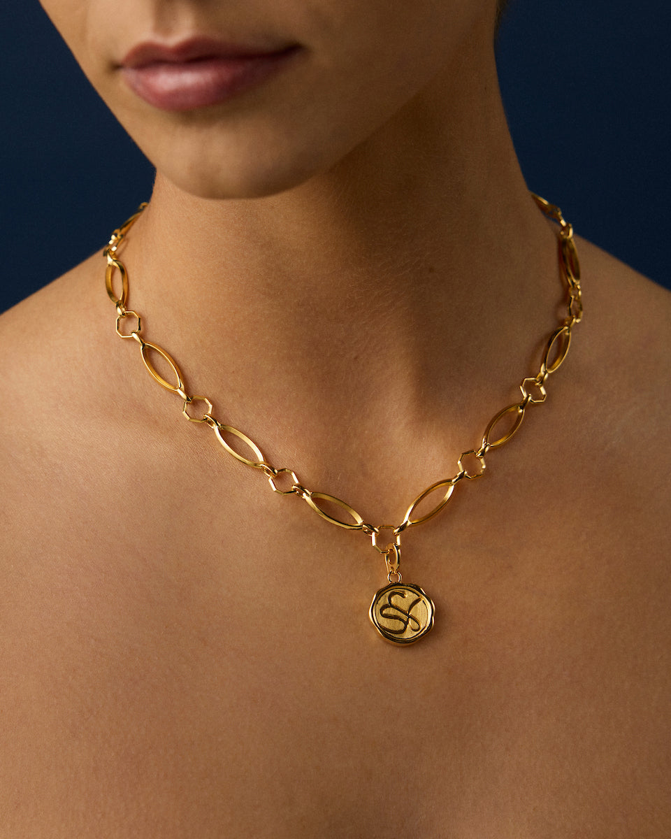 Silfira Pendant + Vine Necklace