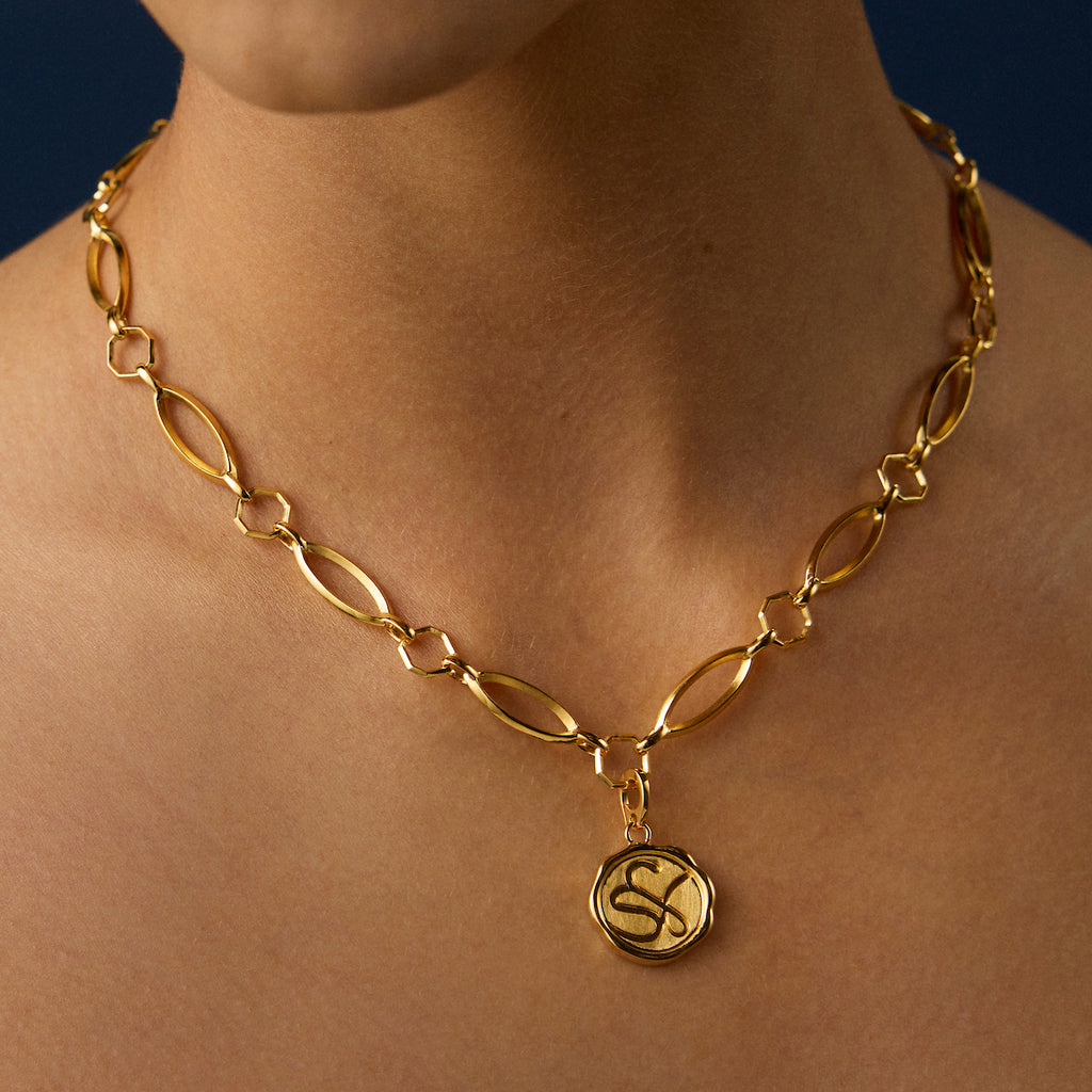 Silfira Pendant + Vine Necklace
