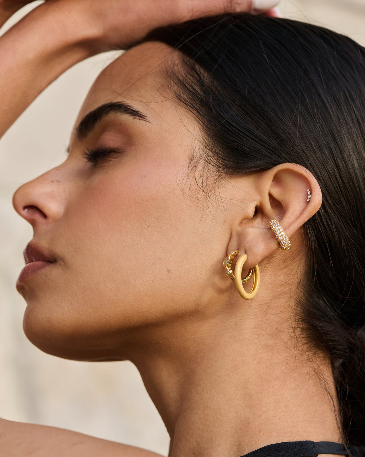 Tide Pavé Ear Cuff