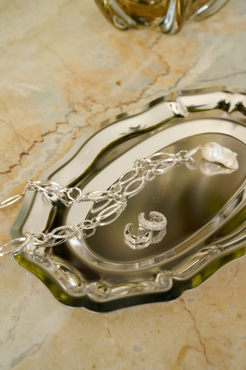 Silver Tide Pavé Ear Cuff