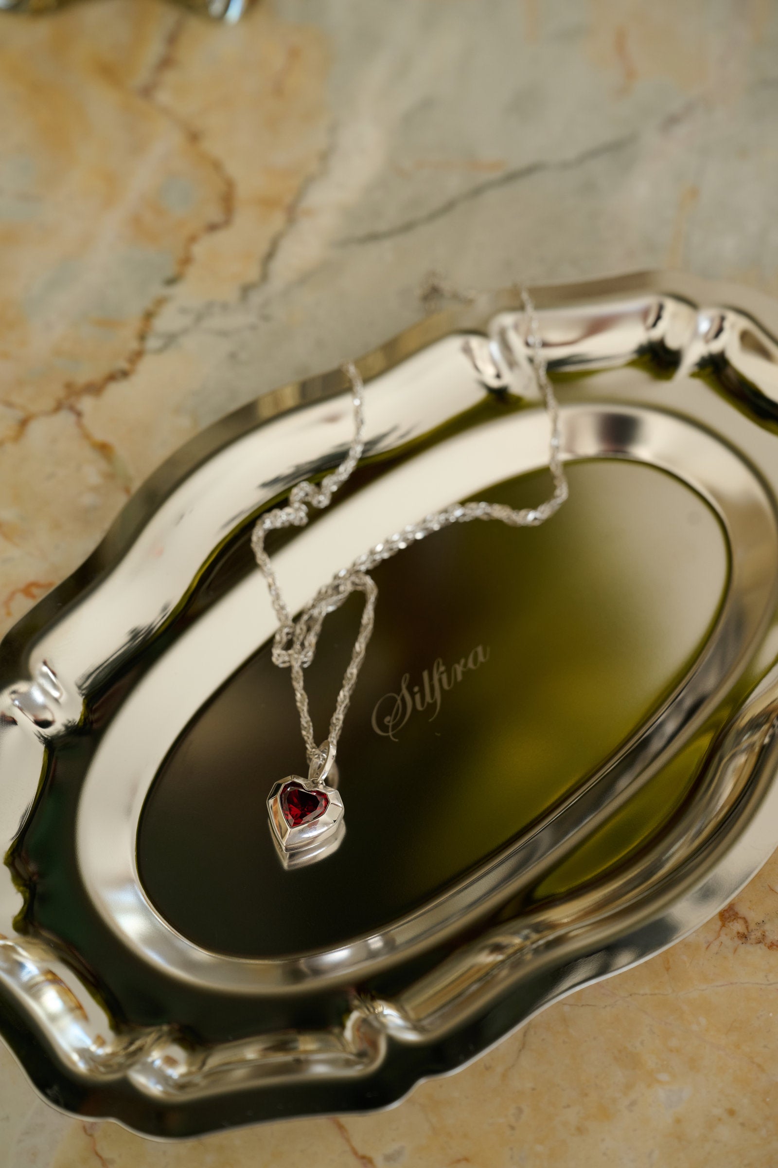 Silver Juliet Heart Pendant